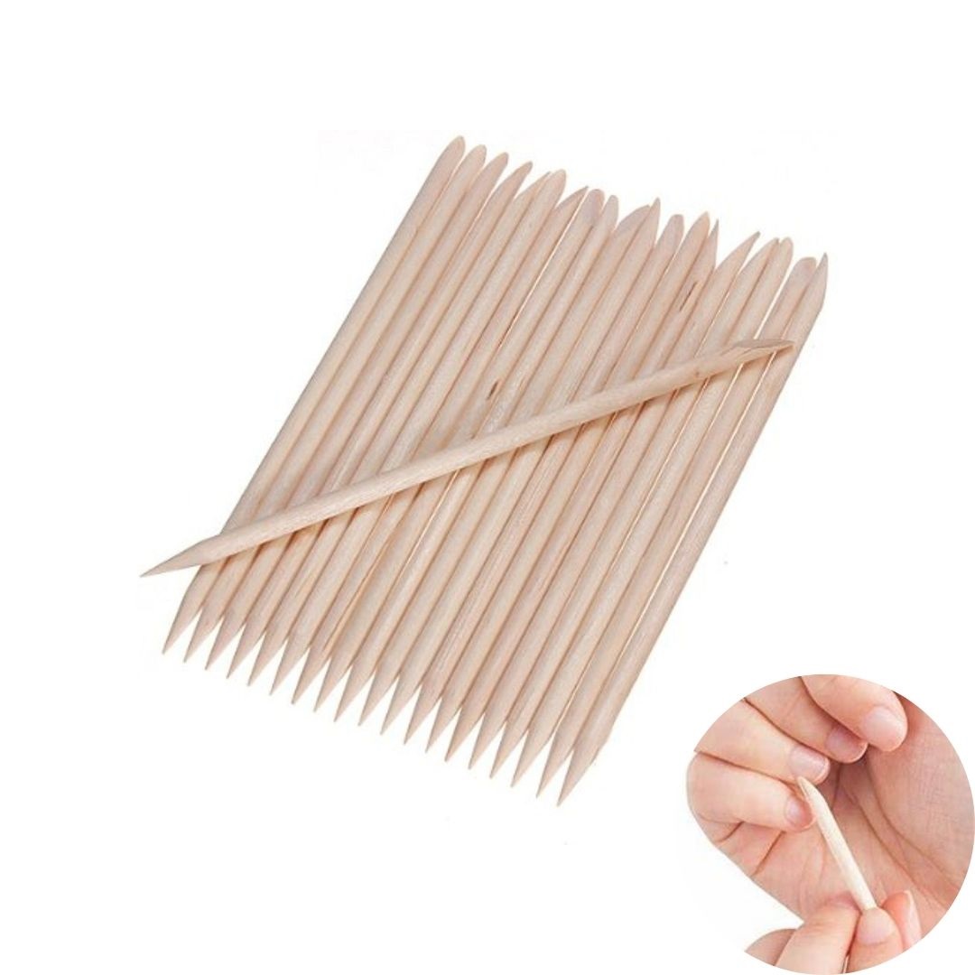 Cuticle Wooden Stick Short 95mm 100pcs